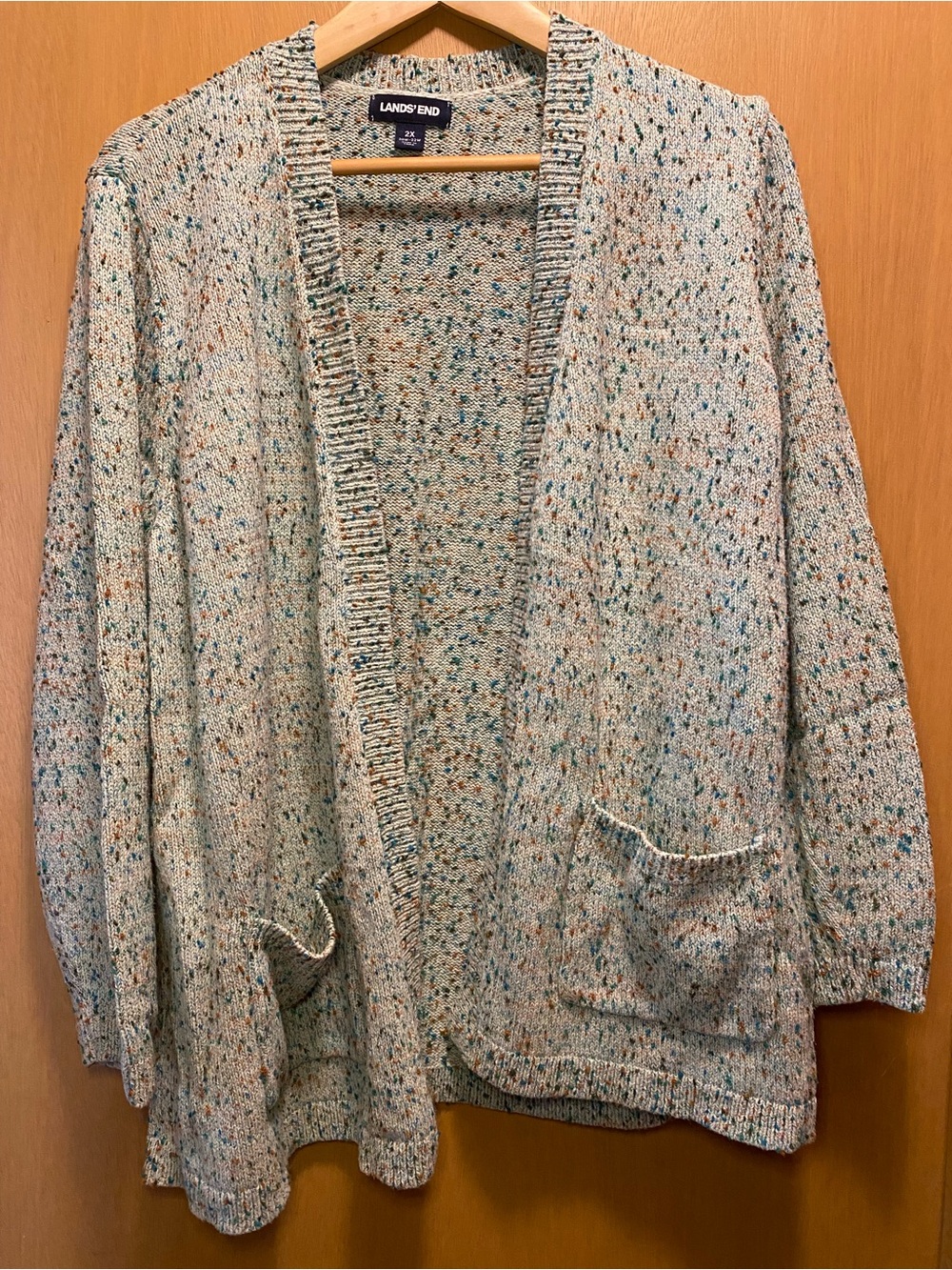 Lands’ End long sleeve open cardigan women’s plus size 2X